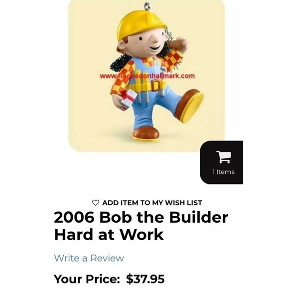 Hallmark Keepsake Hard At Work Bob The Builder Ornament 2006 NIB 😍 - Picture 9 of 9